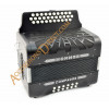 Hohner Compadre 3 row B, C, C sharp black button accordion.  MIDI and microphone options.